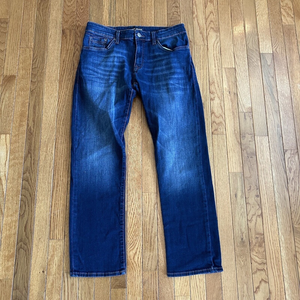Mavi Jeans Men 32x32 (Actual 34x31) Slim Straight Leg Dark Blue Stretch